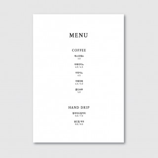 카페 브런치 베이커리 디저트 디자인 인쇄 메뉴판 [pot5]
