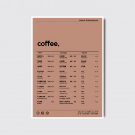 카페 식당 디자인 인쇄 일러스트 메뉴판 [poi210]