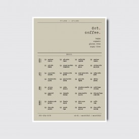 A4,A3 식당 레스토랑 카페 음식 디자인 인쇄 일러스트 메뉴판 [스노우지/48번]