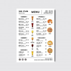 식당 레스토랑 호프집 술집 음식 디자인 인쇄 일러스트 메뉴판 [poi221]