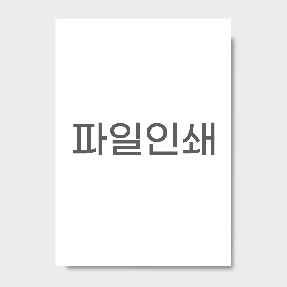 [첨부파일필요] 갖고있는 파일 출력만 하기 A5, A4, A3, A2, A1 용지변경가능