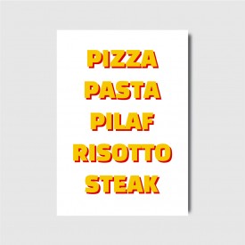 미국 레트로 빈티지 타이포 카페 피자 레스토랑 파스타 포스터 [pot362]