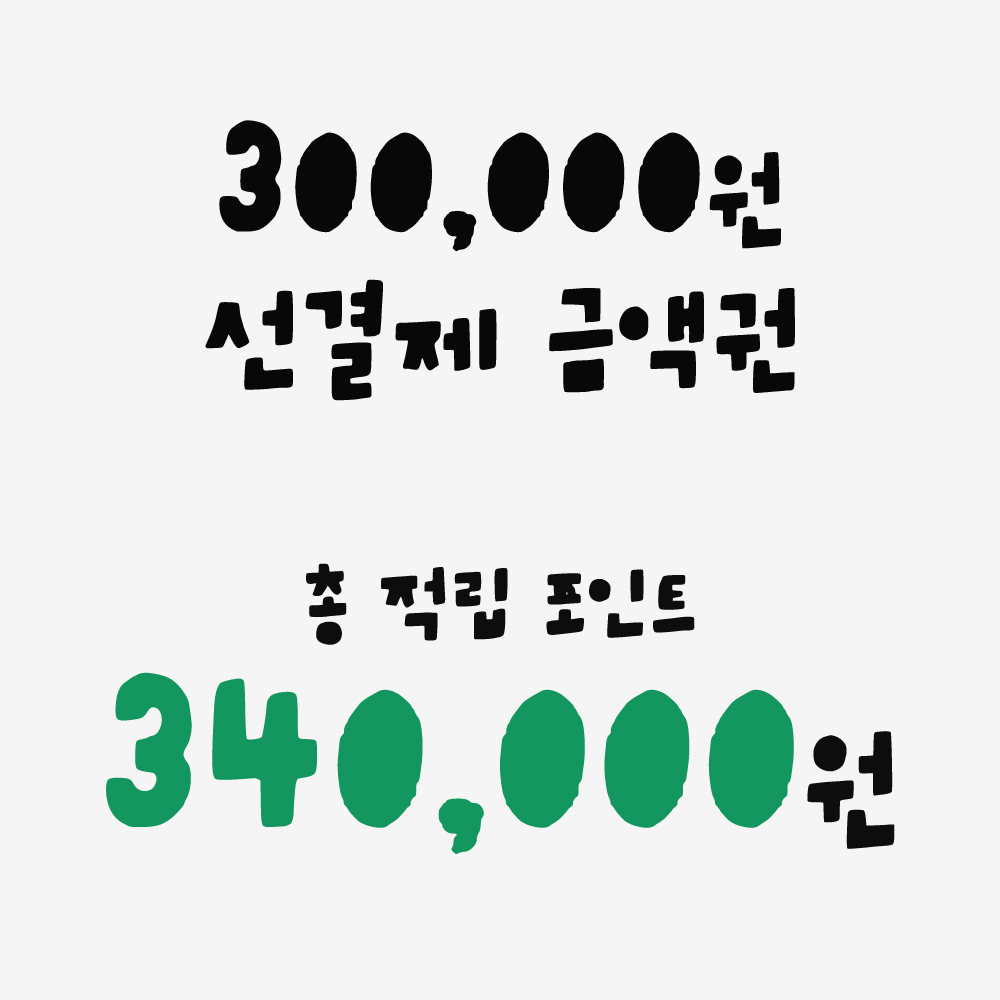 300,000원 선결제 금액권