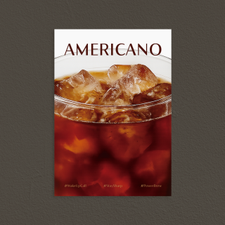 [편집없이 바로배송] 기성 방수포스터 A3, A2 [01.AMERICANO 아메리카노]