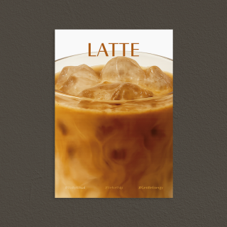 [편집없이 바로배송] 기성 방수포스터 A3, A2 [03.LATTE 라떼]